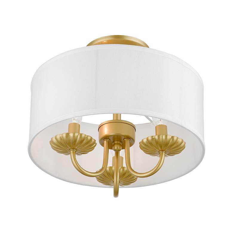 Image 6 3 Light Soft Gold Semi-Flush Mount more views