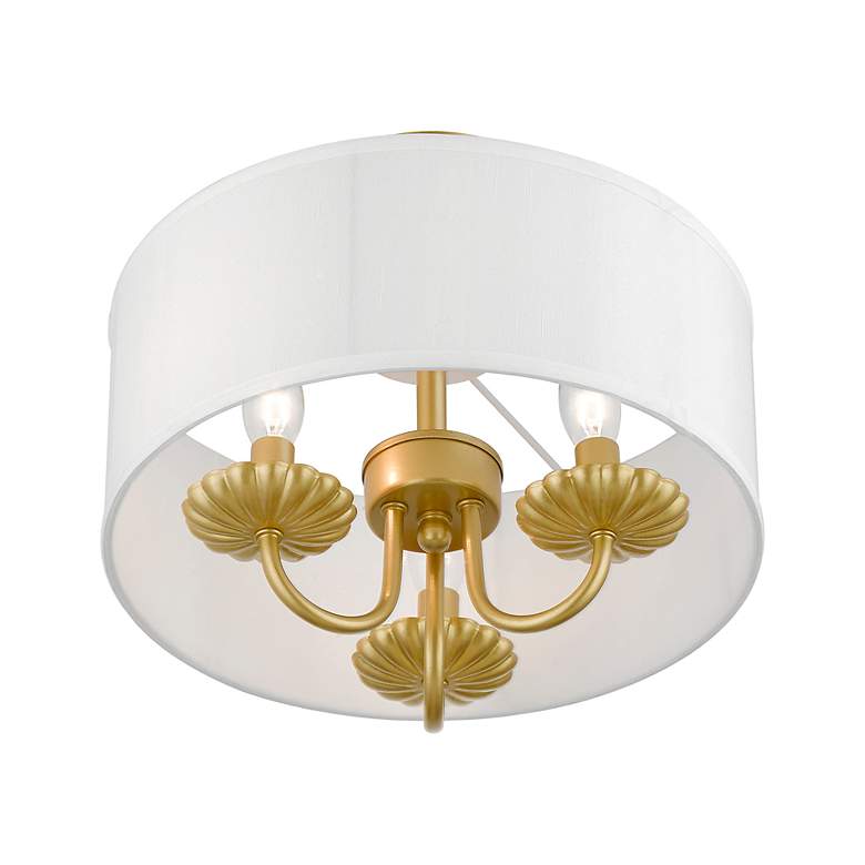 Image 7 3 Light Soft Gold Semi-Flush Mount more views