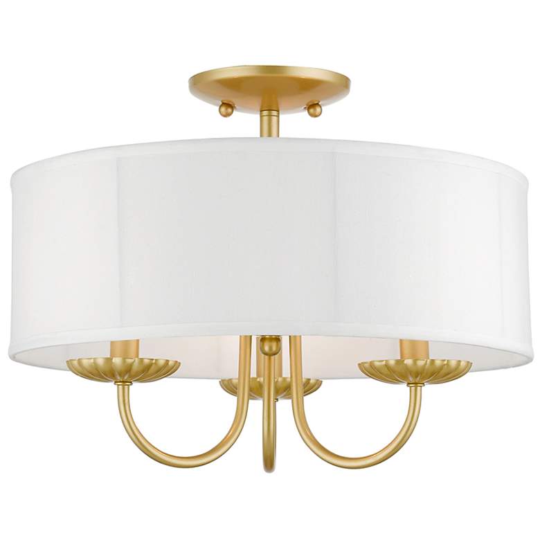 Image 2 3 Light Soft Gold Semi-Flush Mount