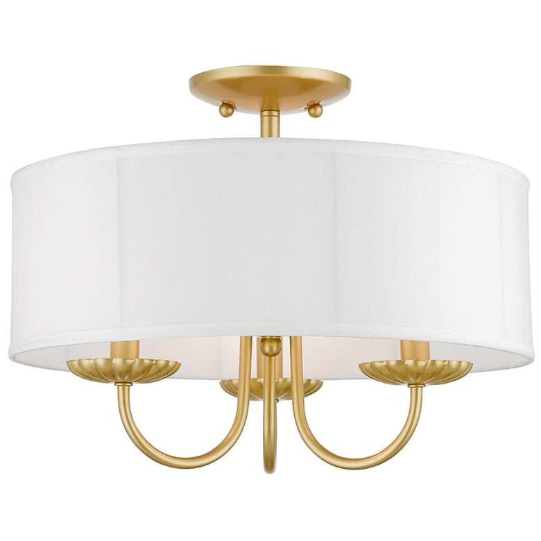 Image 1 3 Light Soft Gold Semi-Flush Mount