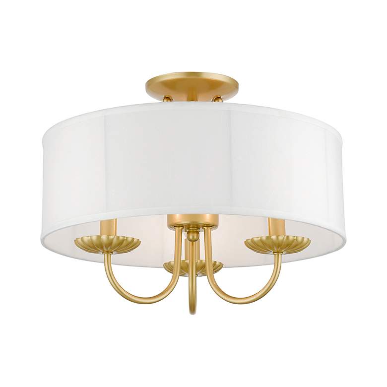 Image 3 3 Light Soft Gold Semi-Flush Mount more views