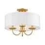 3_3 Light Soft Gold Semi-Flush Mount more views