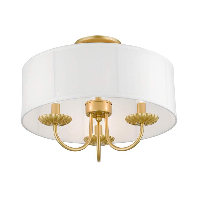 Image 4 3 Light Soft Gold Semi-Flush Mount more views