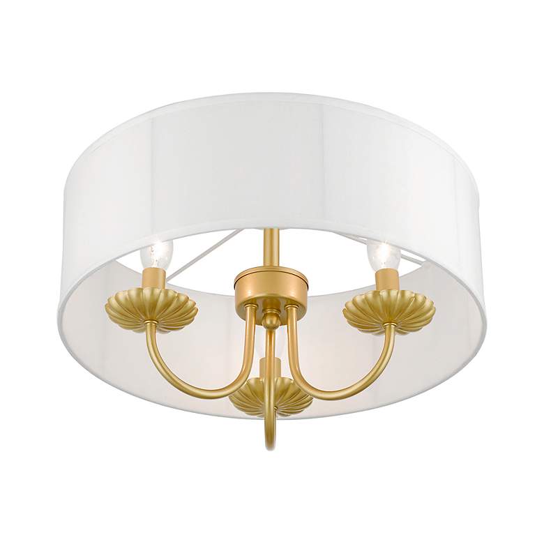 Image 5 3 Light Soft Gold Semi-Flush Mount more views