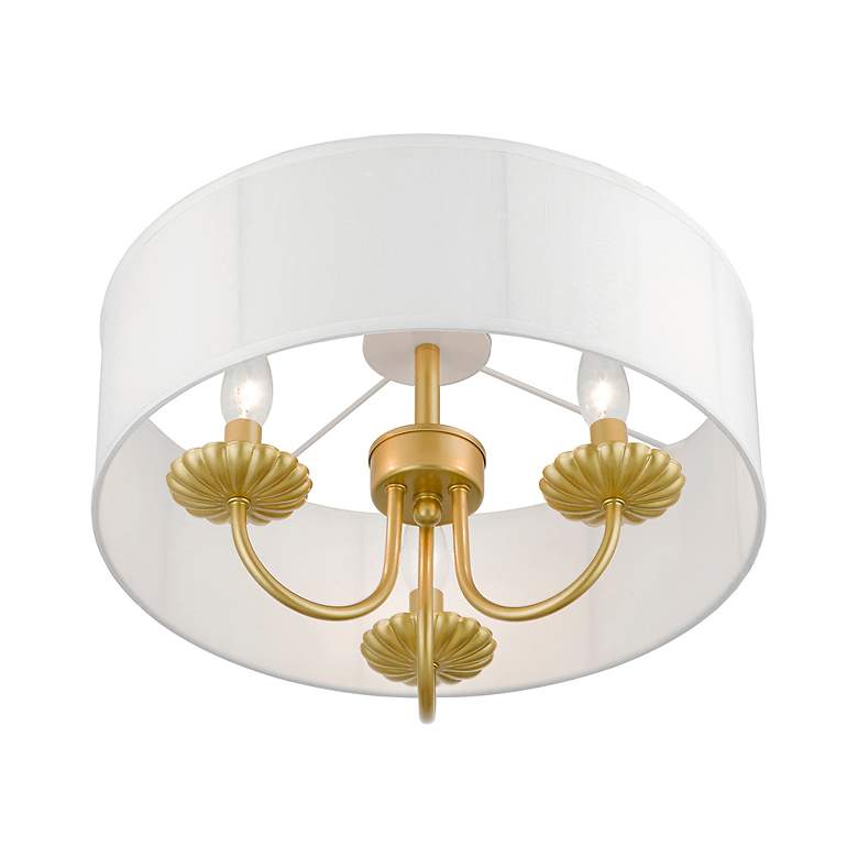 Image 6 3 Light Soft Gold Semi-Flush Mount more views