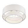 5_3 Light Soft Gold Semi-Flush with Off-White Fabric more views