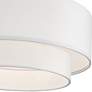 6_3 Light Soft Gold Semi-Flush with Off-White Fabric more views
