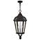 3 Light Textured Black Outdoor Pendant Lantern