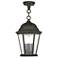 3 Light Textured Black Outdoor Pendant Lantern
