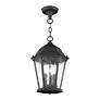 4_3 Light Textured Black Outdoor Pendant Lantern more views