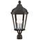 3 Light Textured Black Outdoor Post Top Lantern