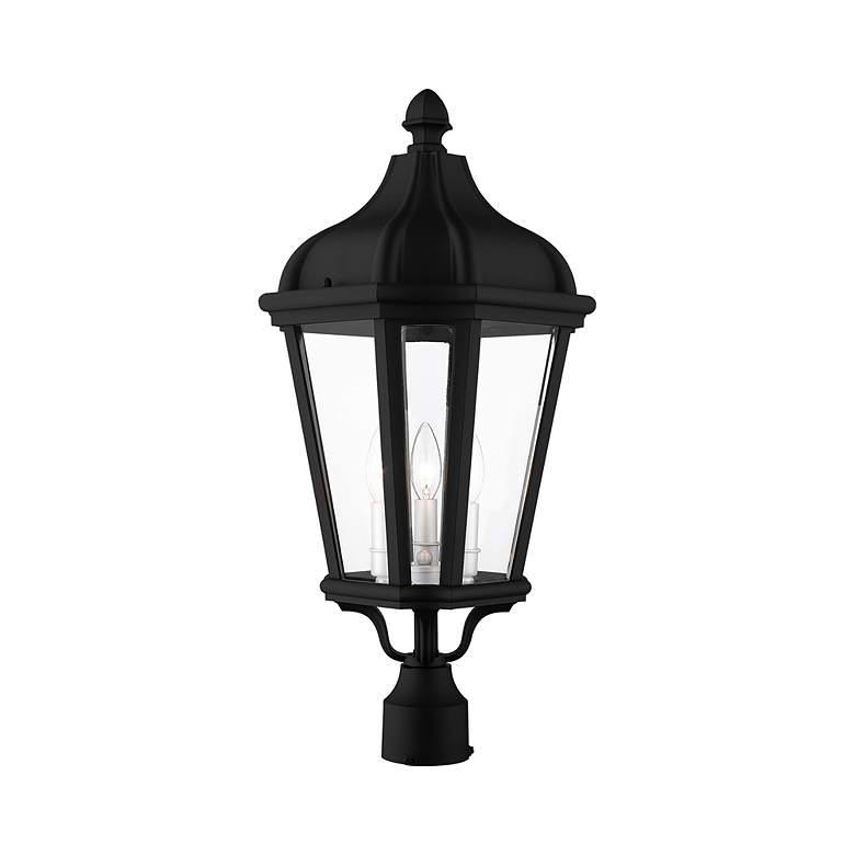 Image 4 3 Light Textured Black Outdoor Post Top Lantern more views