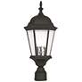 2_3 Light Textured Black Outdoor Post Top Lantern