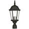 3 Light Textured Black Outdoor Post Top Lantern