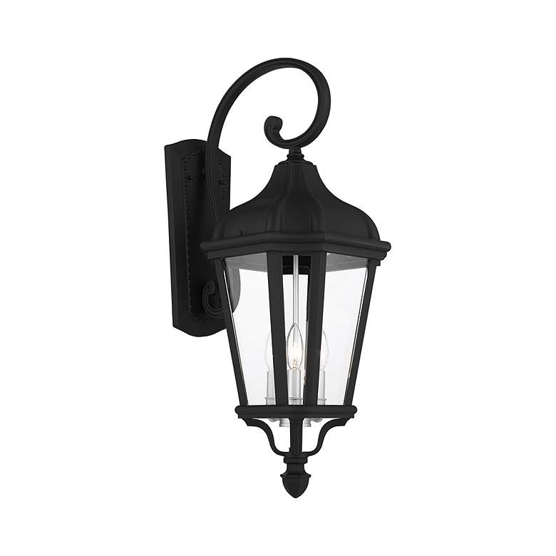 Image 5 3 Light Textured Black Outdoor Wall Lantern more views