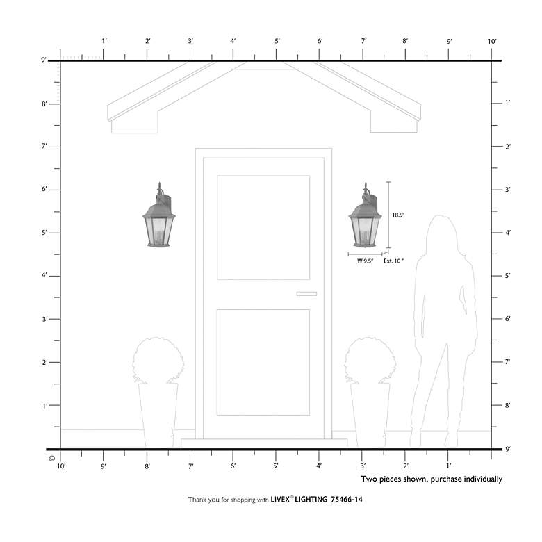 Image 5 3 Light Textured Black Outdoor Wall Lantern more views