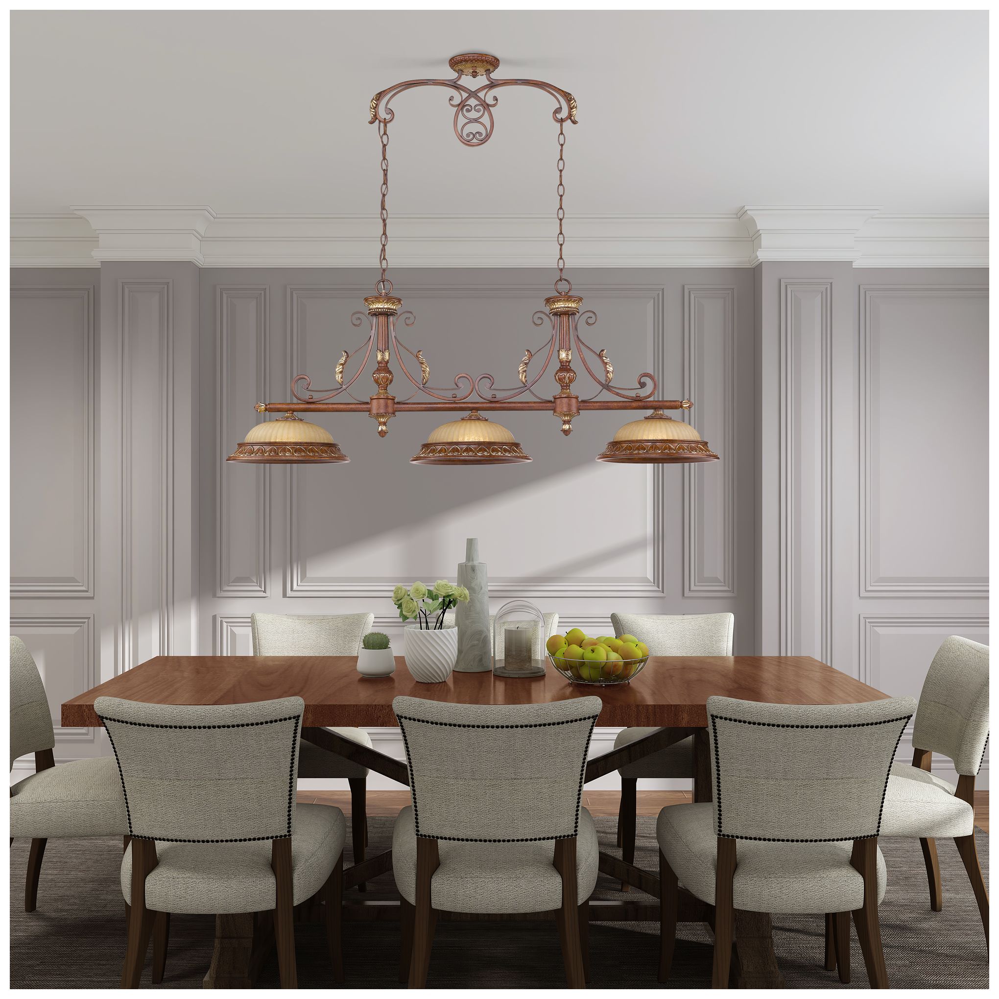 3 Light Verona Bronze Island