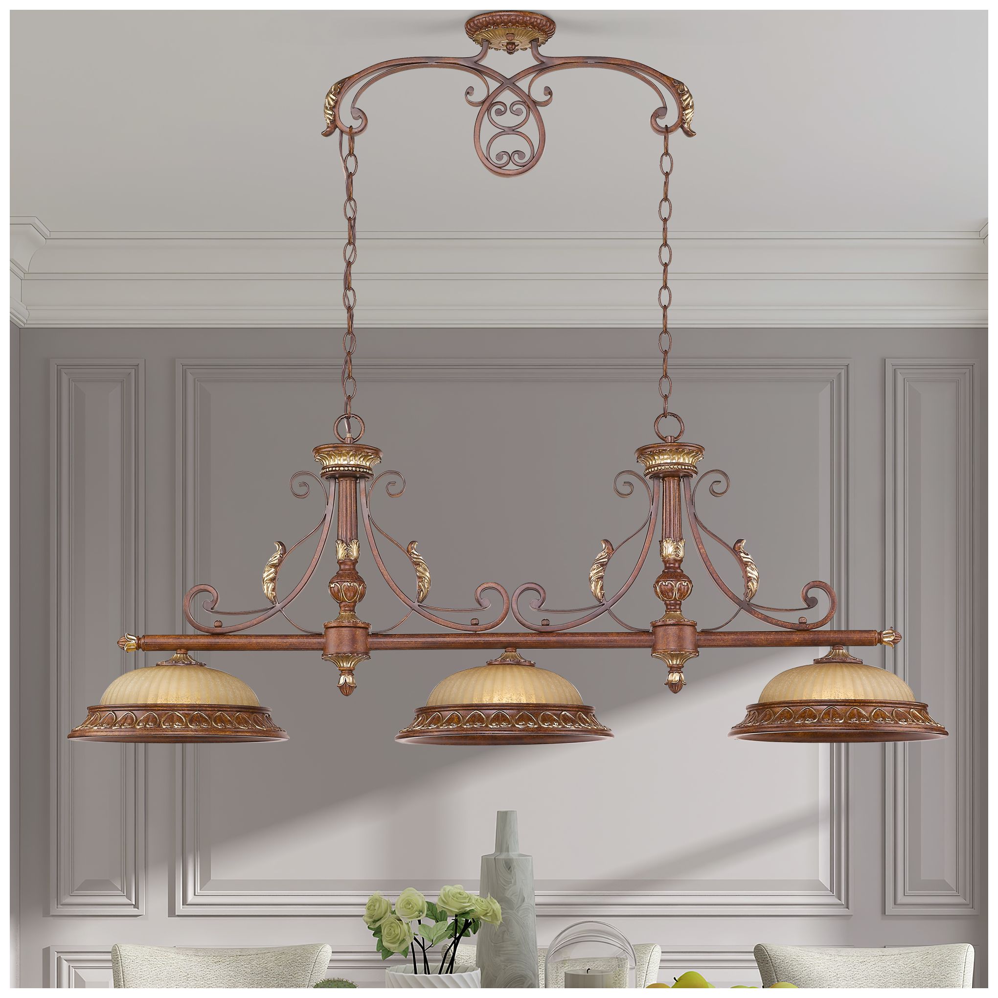 3 Light Verona Bronze Island