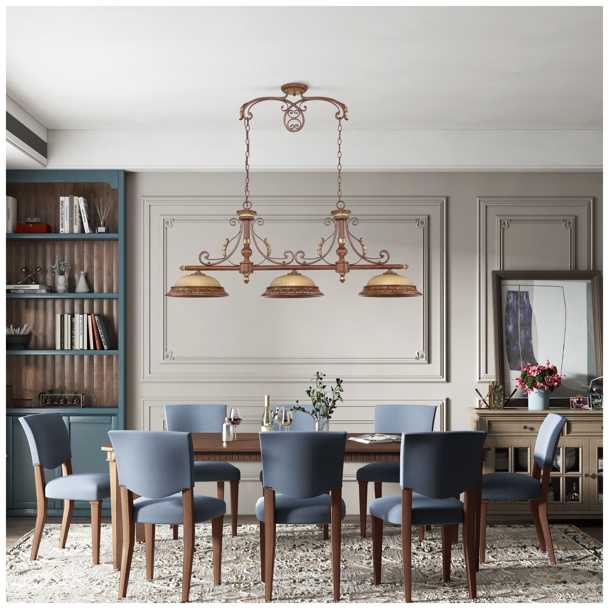 3 Light Verona Bronze Island