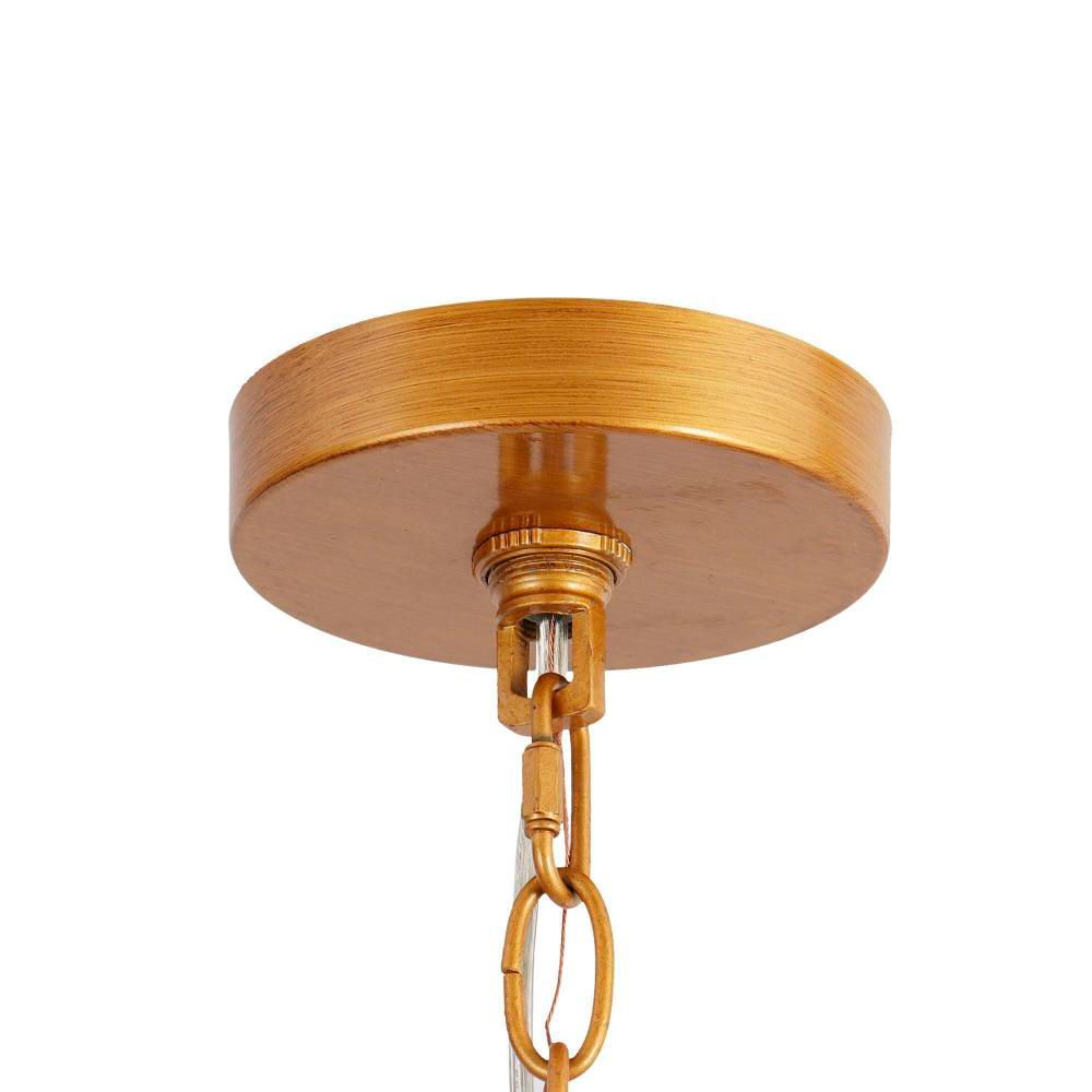 Image 2 3-Light Vintage Brushed Gold Chandeliers with Frosted Glass more views