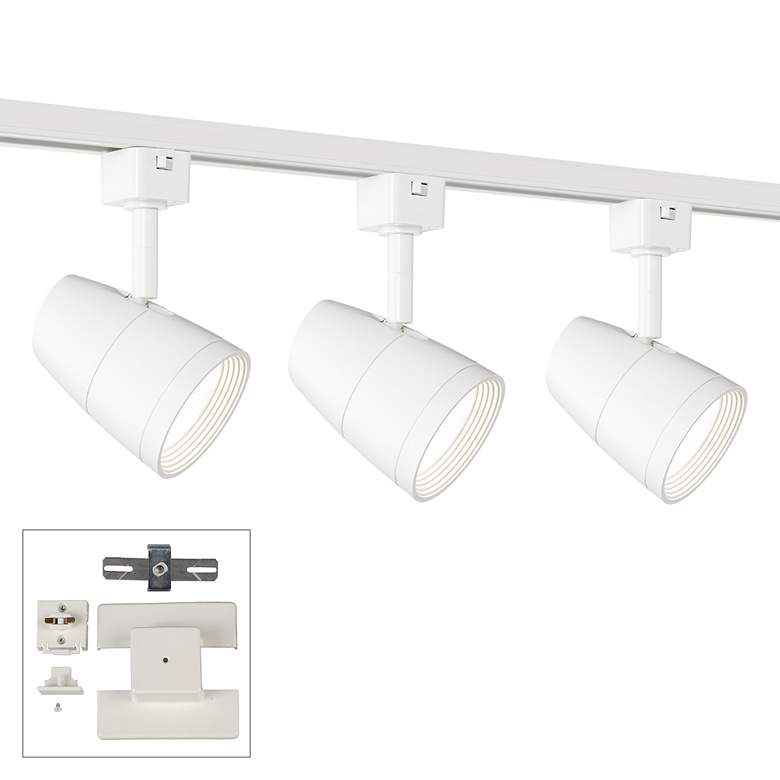 Image 1 3-Light White 10 Watt LED Floating Canopy Track Kit