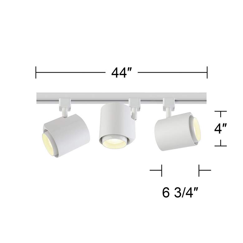 Image 4 3-Light White 22 Watt LED Floating Canopy Track Kit more views