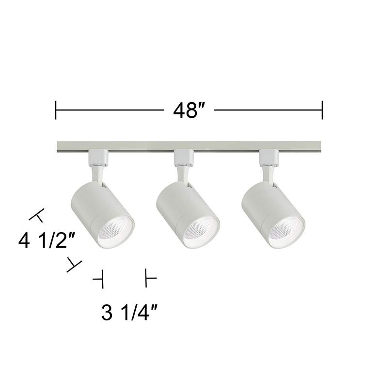 Image 4 3-Light White 48 inch Wide 15W LED Floating Canopy Track Kit more views