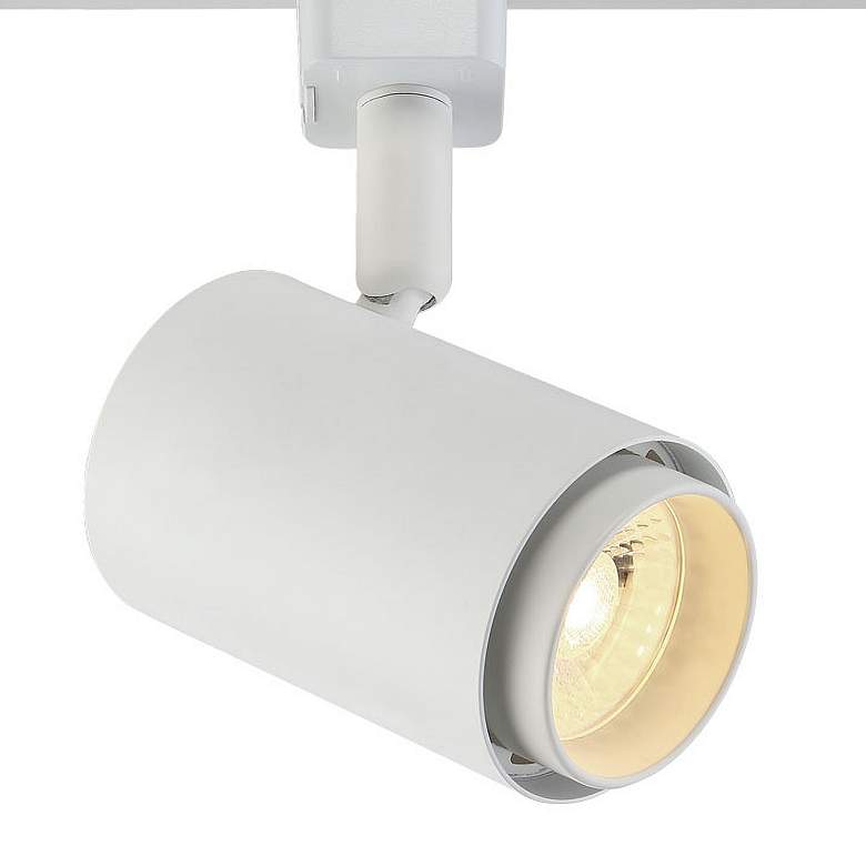 Image 2 3-Light White Cylinder 10W LED Floating Canopy Track Kit more views