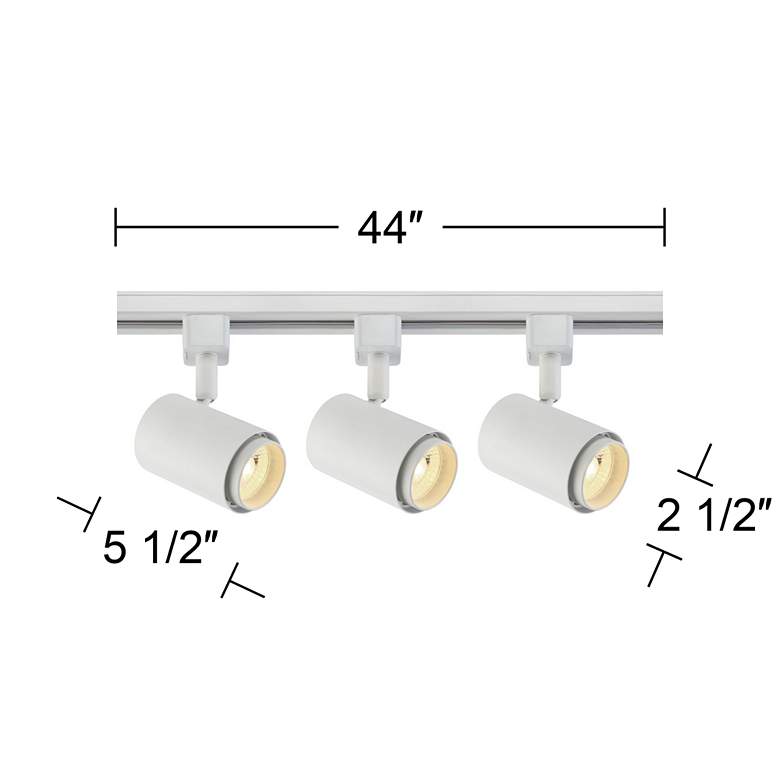 Image 4 3-Light White Cylinder 10W LED Floating Canopy Track Kit more views