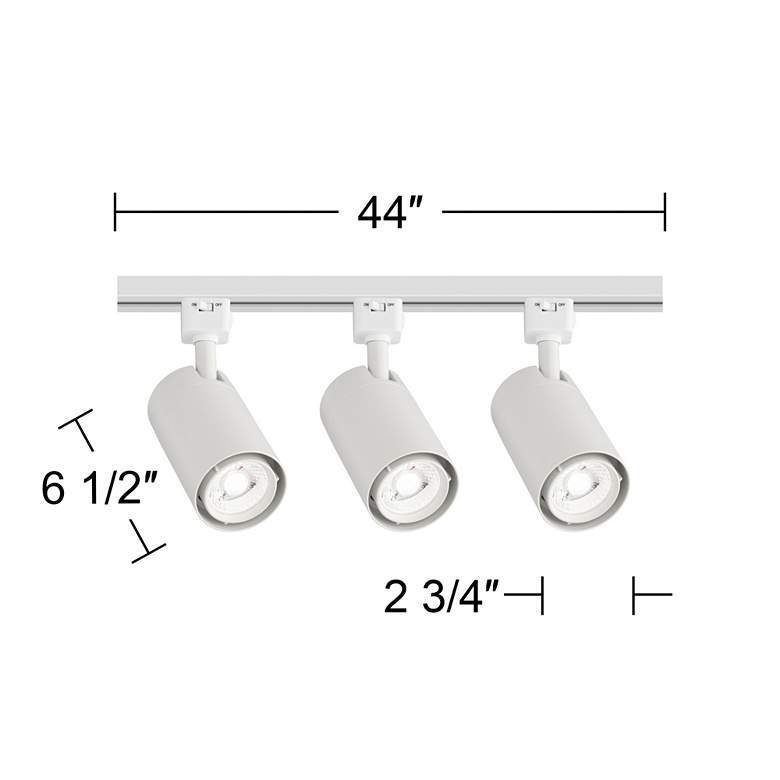Image 4 3-Light White Cylinder 15W LED Floating Canopy Track Kit more views