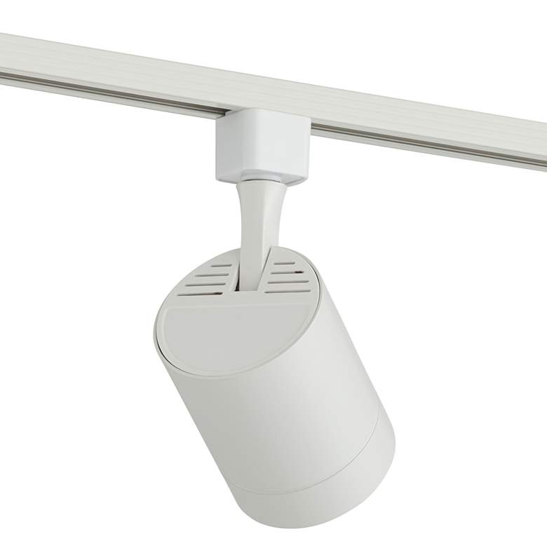 Image 2 3-Light White Cylinder LED Floating Canopy Track Kit more views