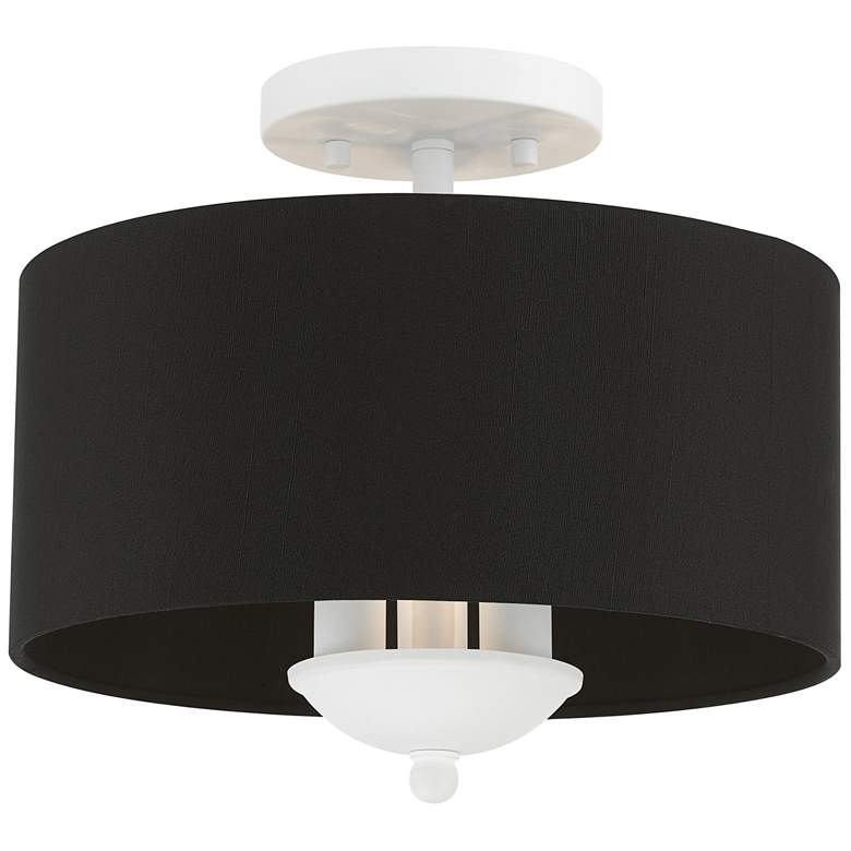 Image 1 3 Light White Semi-Flush Mount