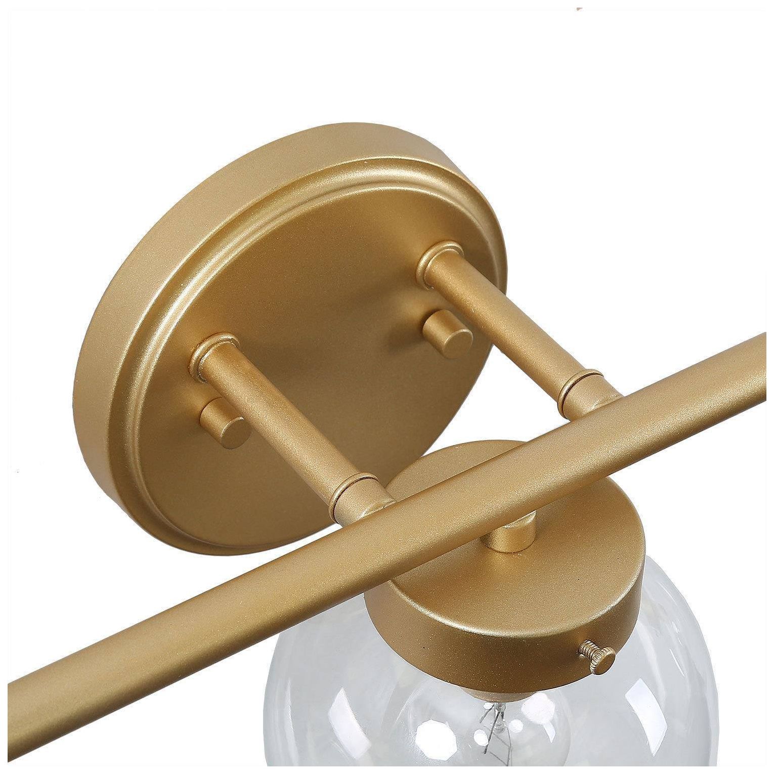Image 2 3-lights 19.5"W Globe Gold Wall Lamp more views