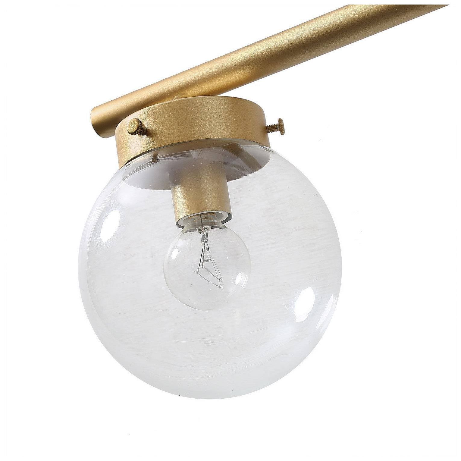 Image 3 3-lights 19.5"W Globe Gold Wall Lamp more views