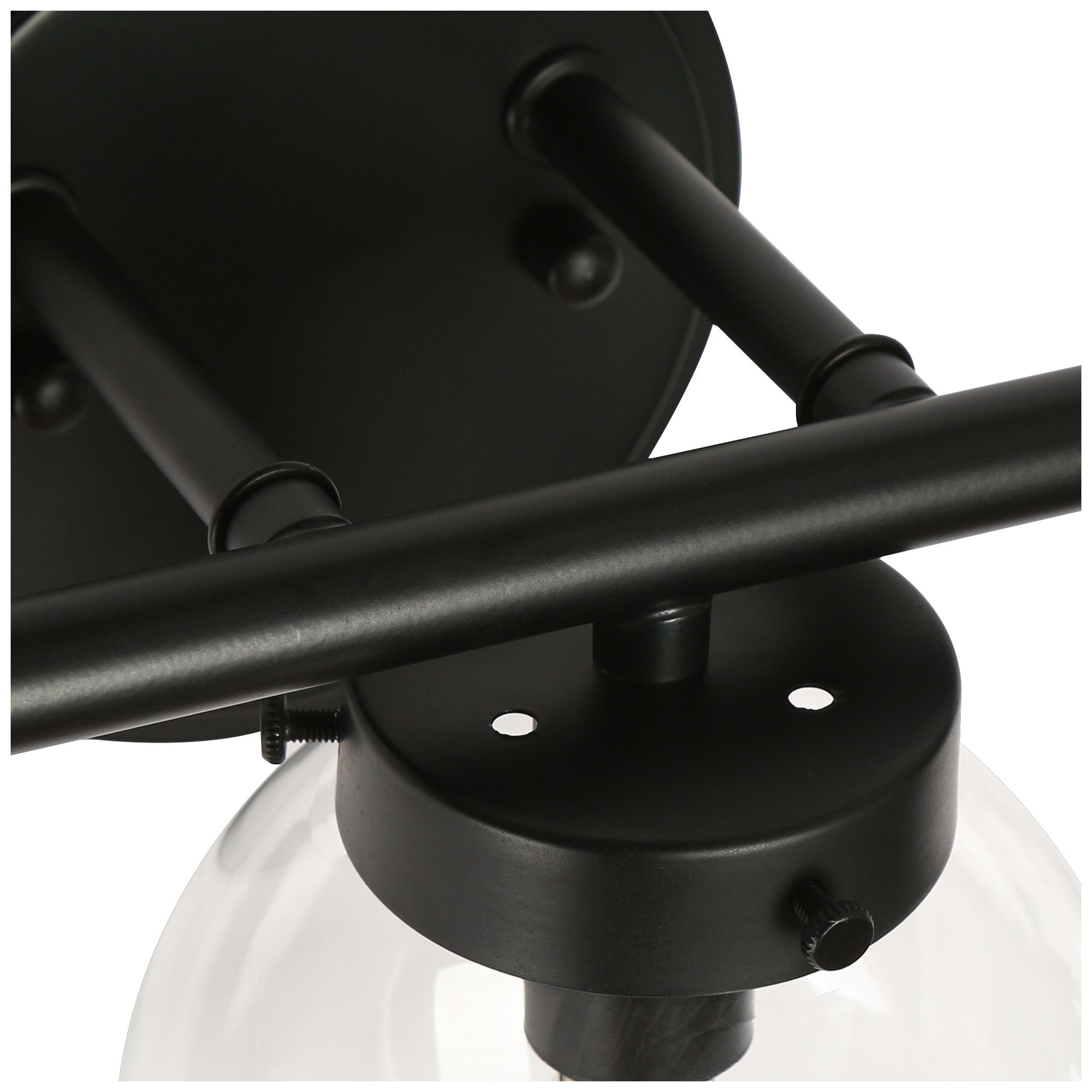 Image 3 3-Lights 19.7"W Globe Matt Black Wall Lamp more views