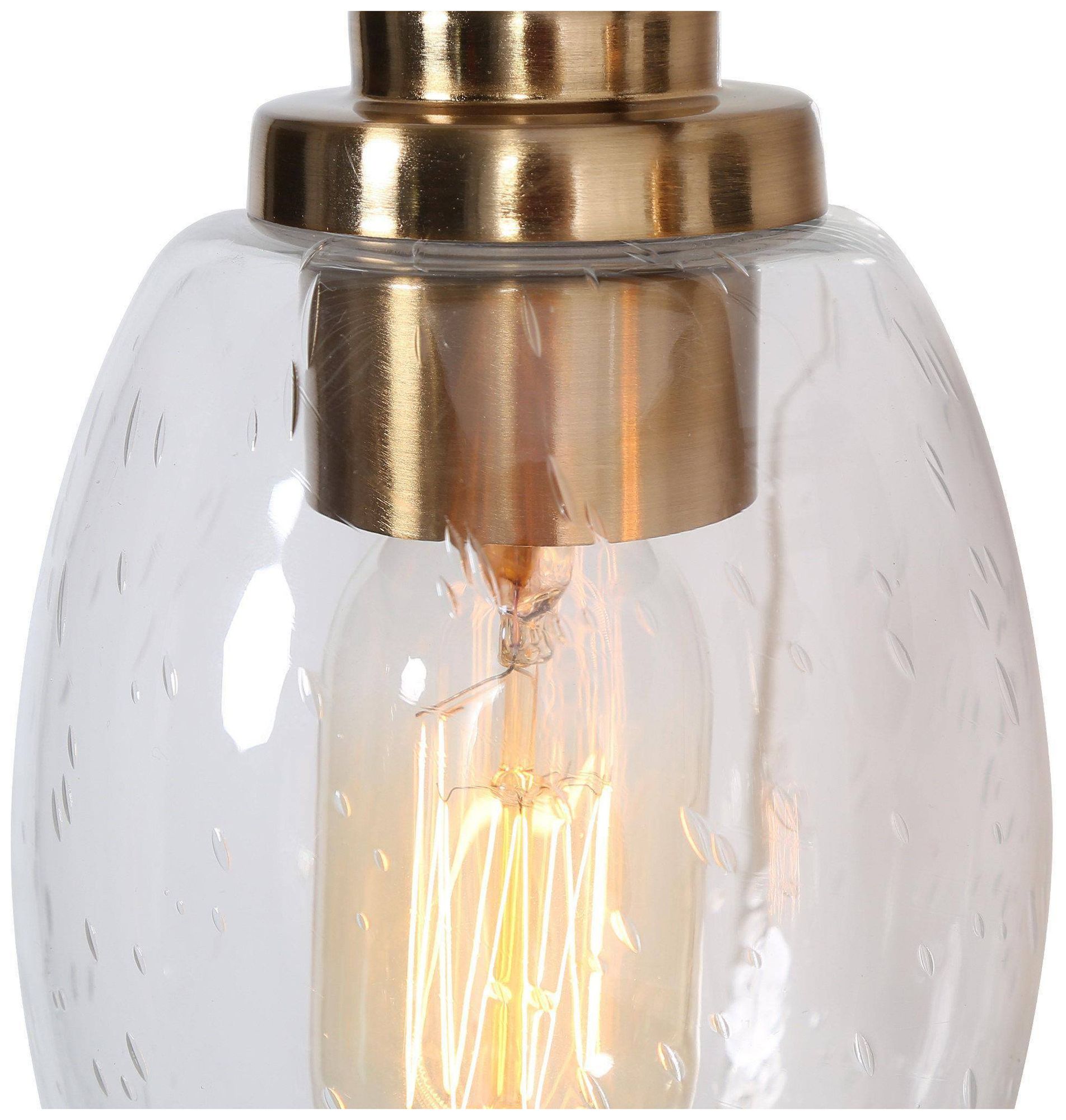 Image 4 3-Lights 20.1"W Bell Black and Imitation Electroplated Copper Wall Lamp more views