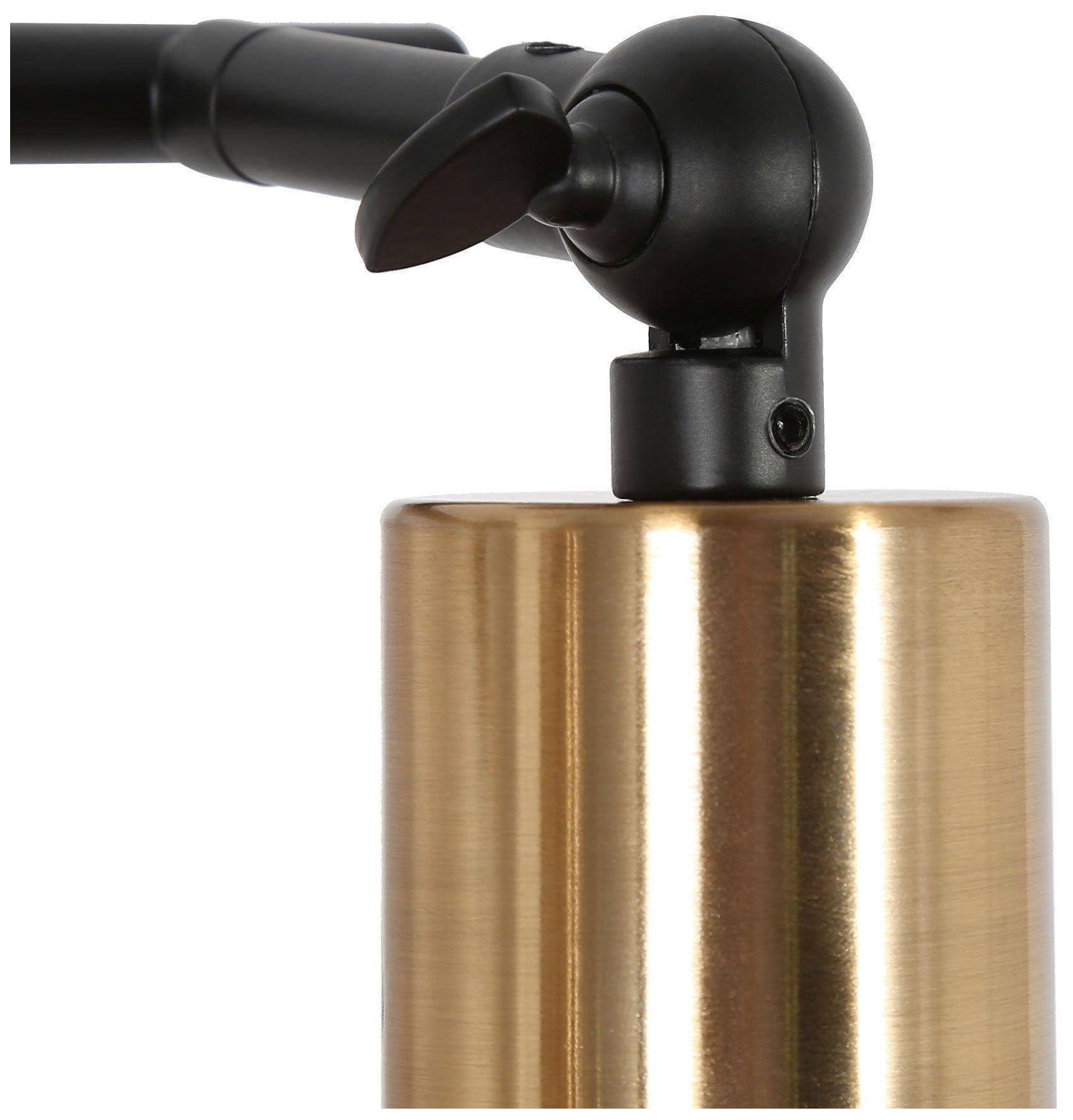 Thumbnail4 of 3-Lights 20.1"W Bell Matt Black and Plated Brass Wall Lamp more views