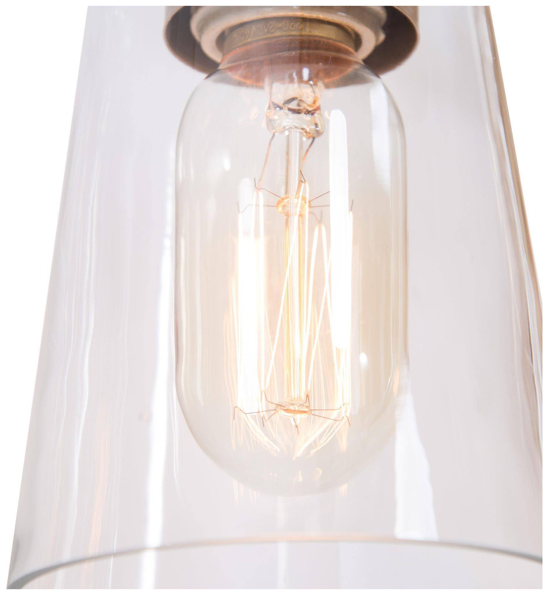 Image 5 3-Lights 20.1"W Tapered Metallic Gold Wall Lamp more views