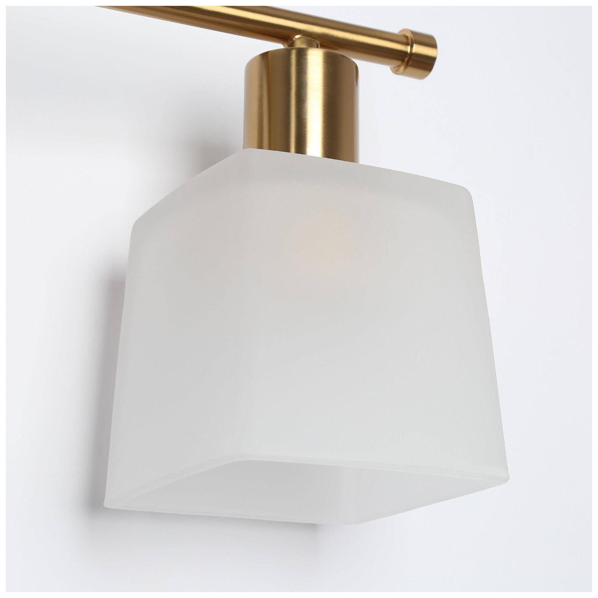 Image 5 3-Lights 20.9"W Rectangle Black and Plated Copper Wall Lamp more views