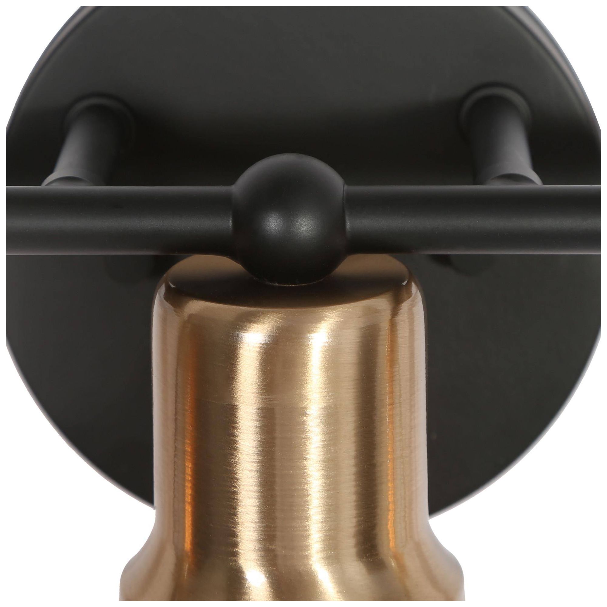 Image 3 3-lights 21.3"W Cage Black and Imitation Electroplated Copper Wall Lamp more views