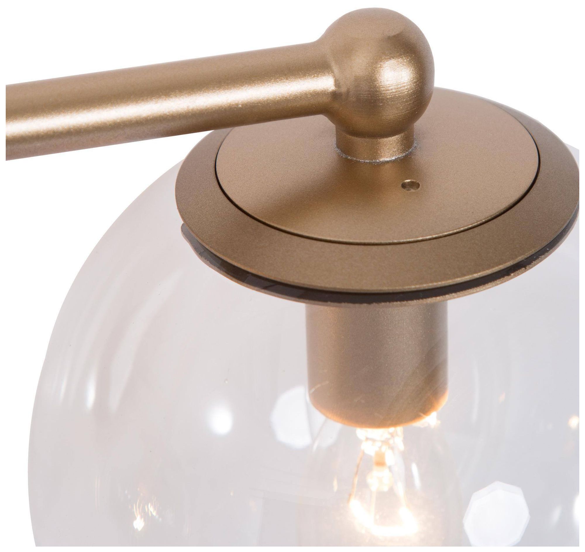 Image 2 3-Lights 21.7"W Globe Metallic Gold Wall Lamp more views