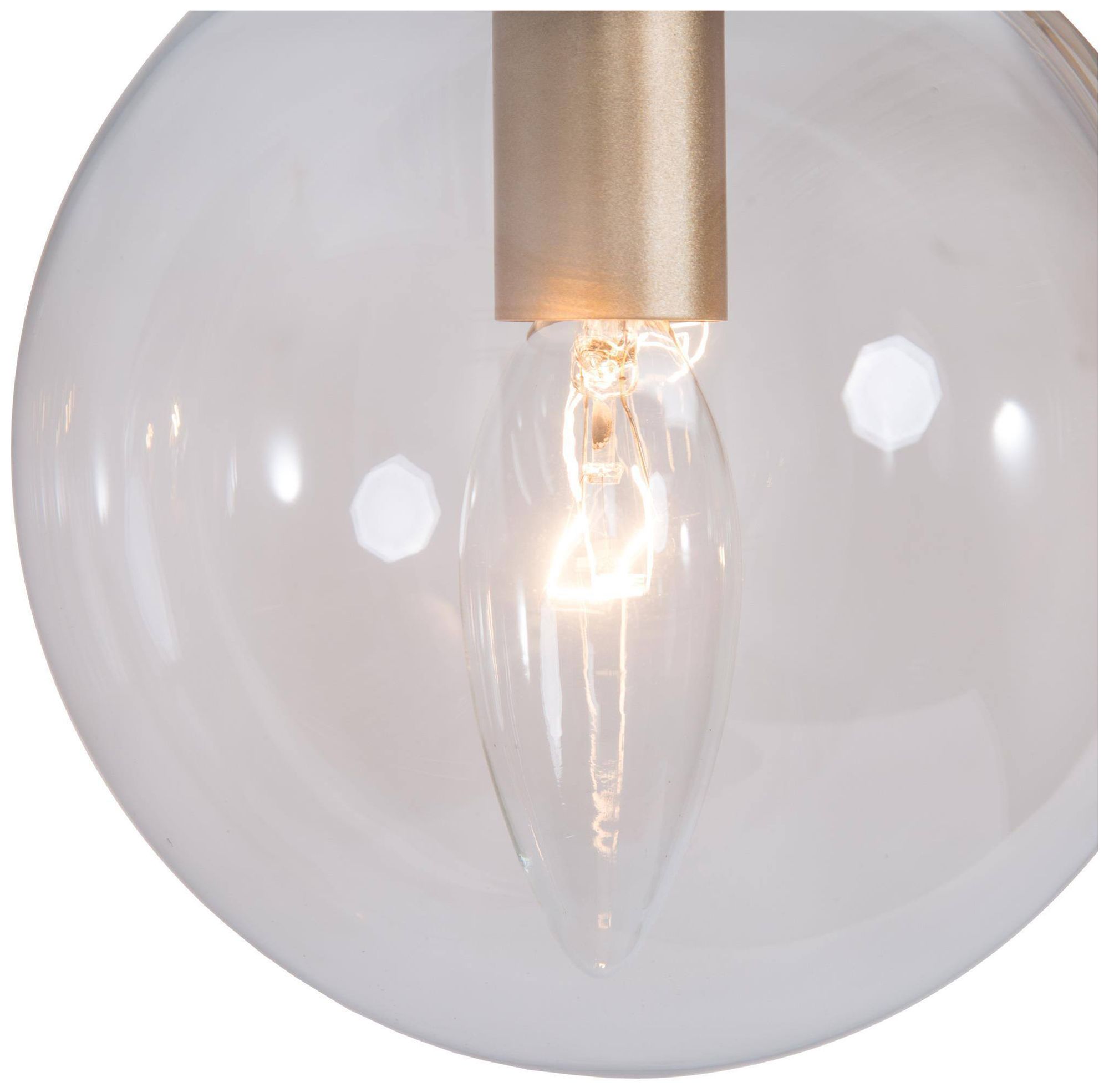 Image 4 3-Lights 21.7"W Globe Metallic Gold Wall Lamp more views