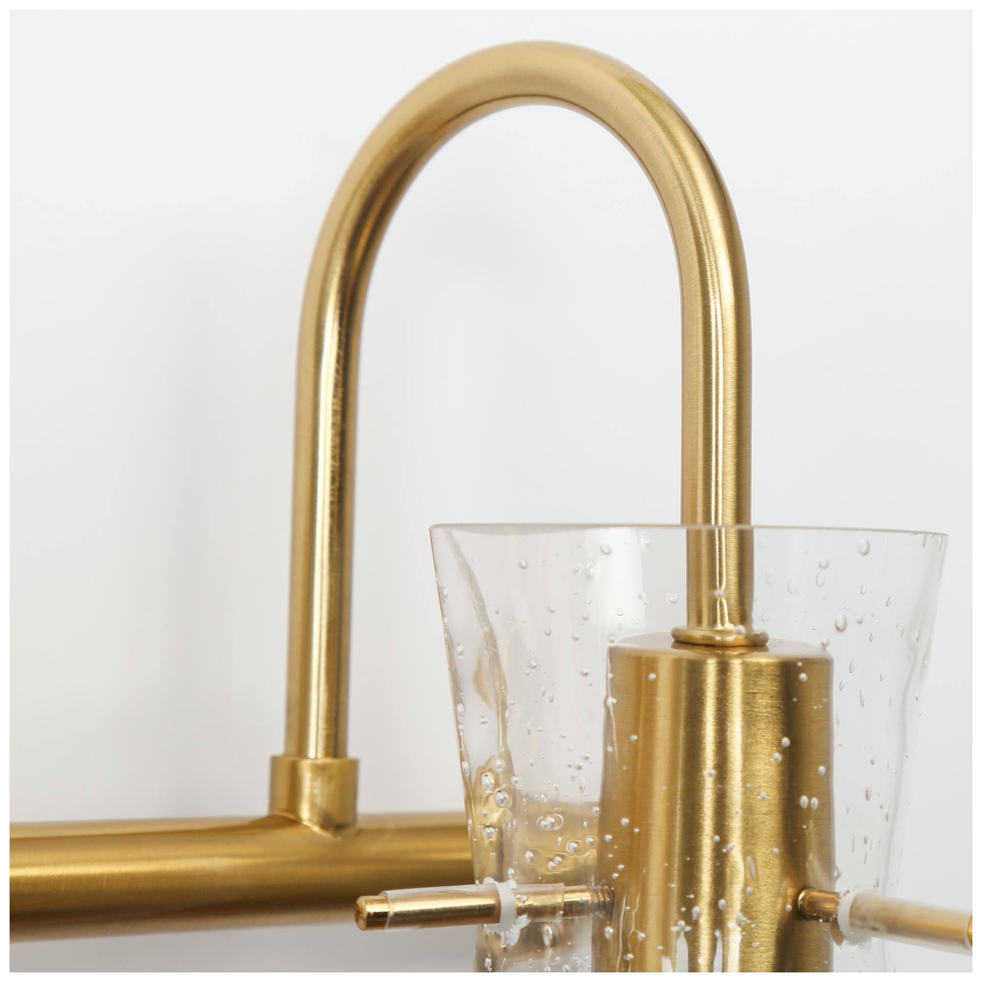 Image 2 3-Lights 21.7"W Tapered Plated Brass Wall Lamp more views