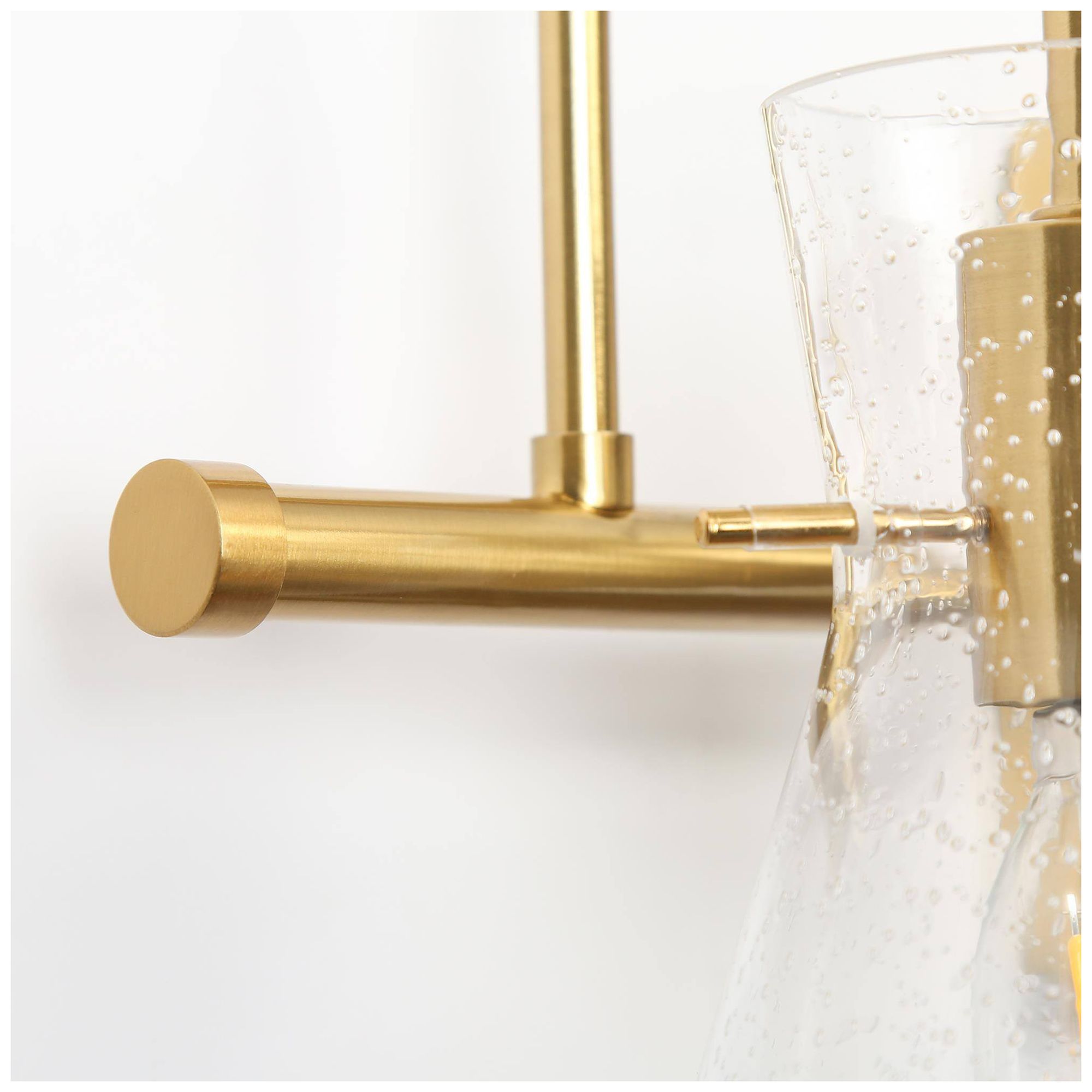 Image 4 3-Lights 21.7"W Tapered Plated Brass Wall Lamp more views