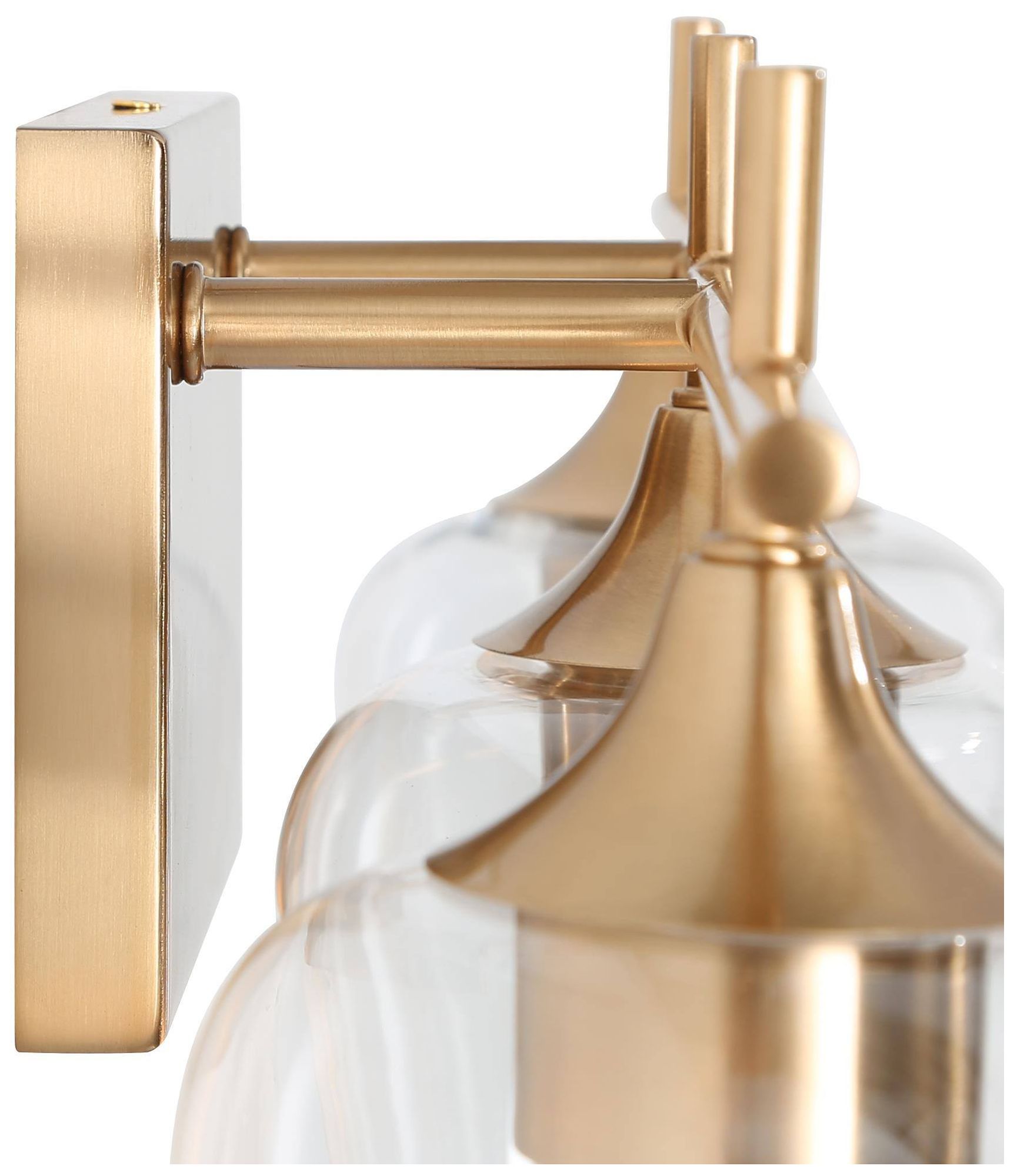 Image 3 3-Lights 21"W Wine glass Plated Brass Wall Lamp more views