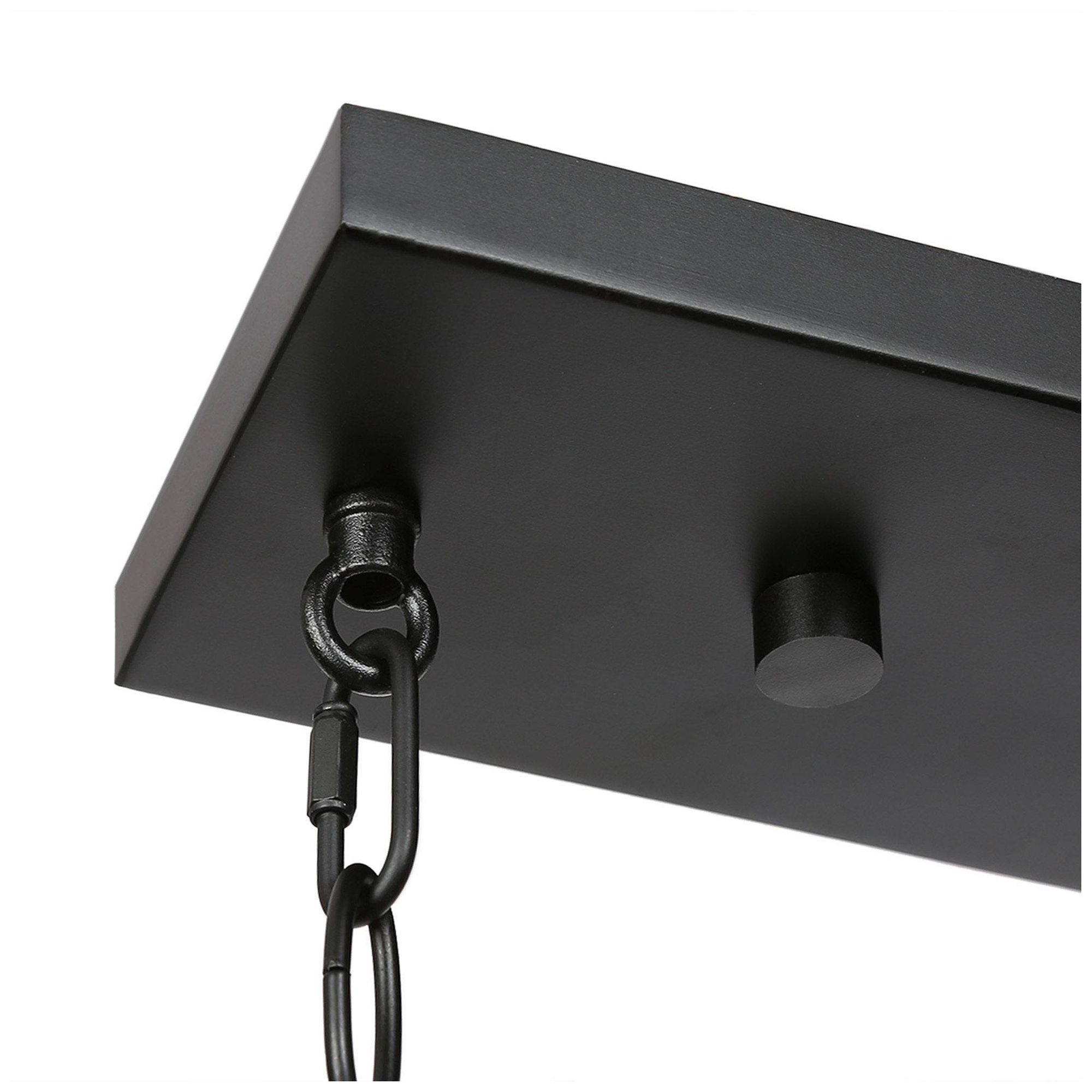 Image 5 3-Lights 24.8"W Farmhouse Linear Island Pendant Light With Glass Shade more views