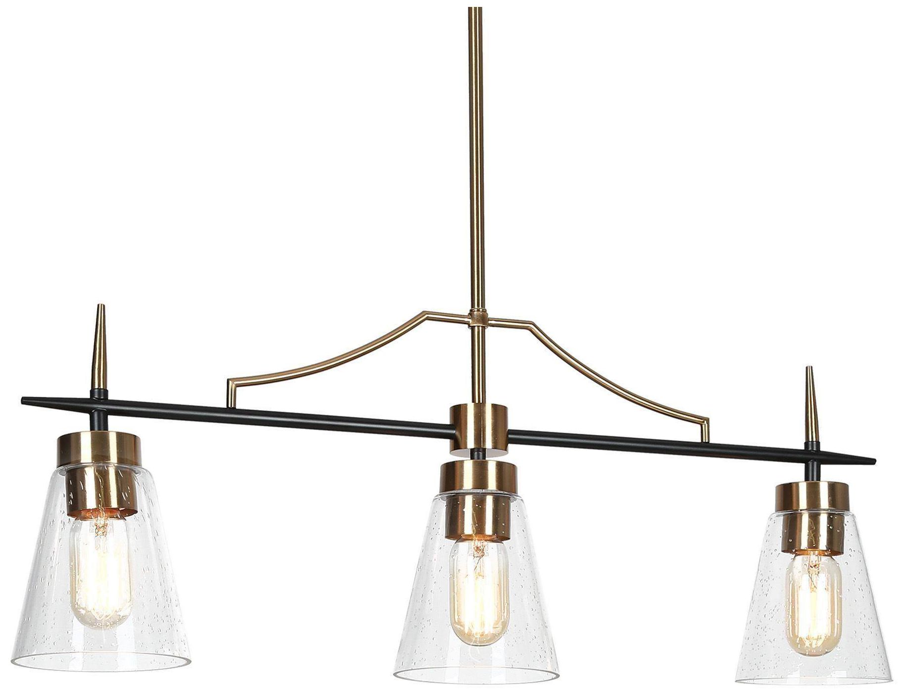 Image 2 3-Lights 28"W Linear Island Pendant Light Chandelier more views