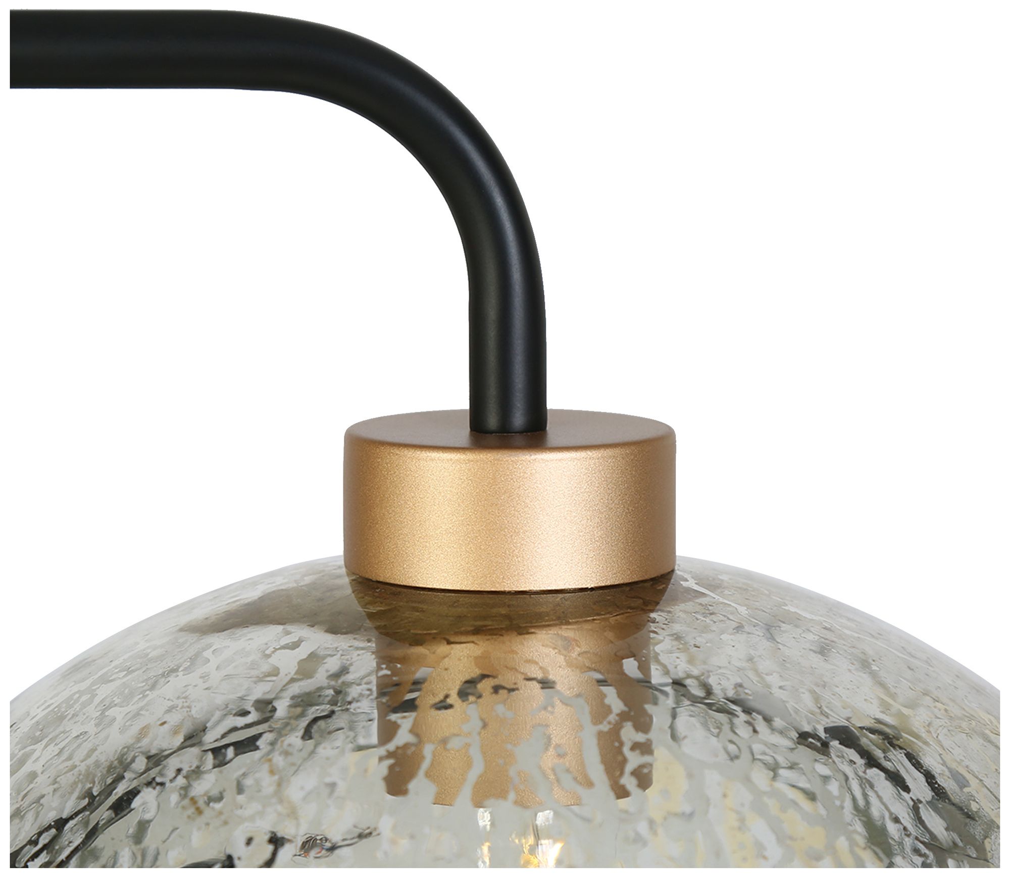 Image 2 3-Lights 44.9"W Linear Matt Black and Metallic Gold Chandeliers more views