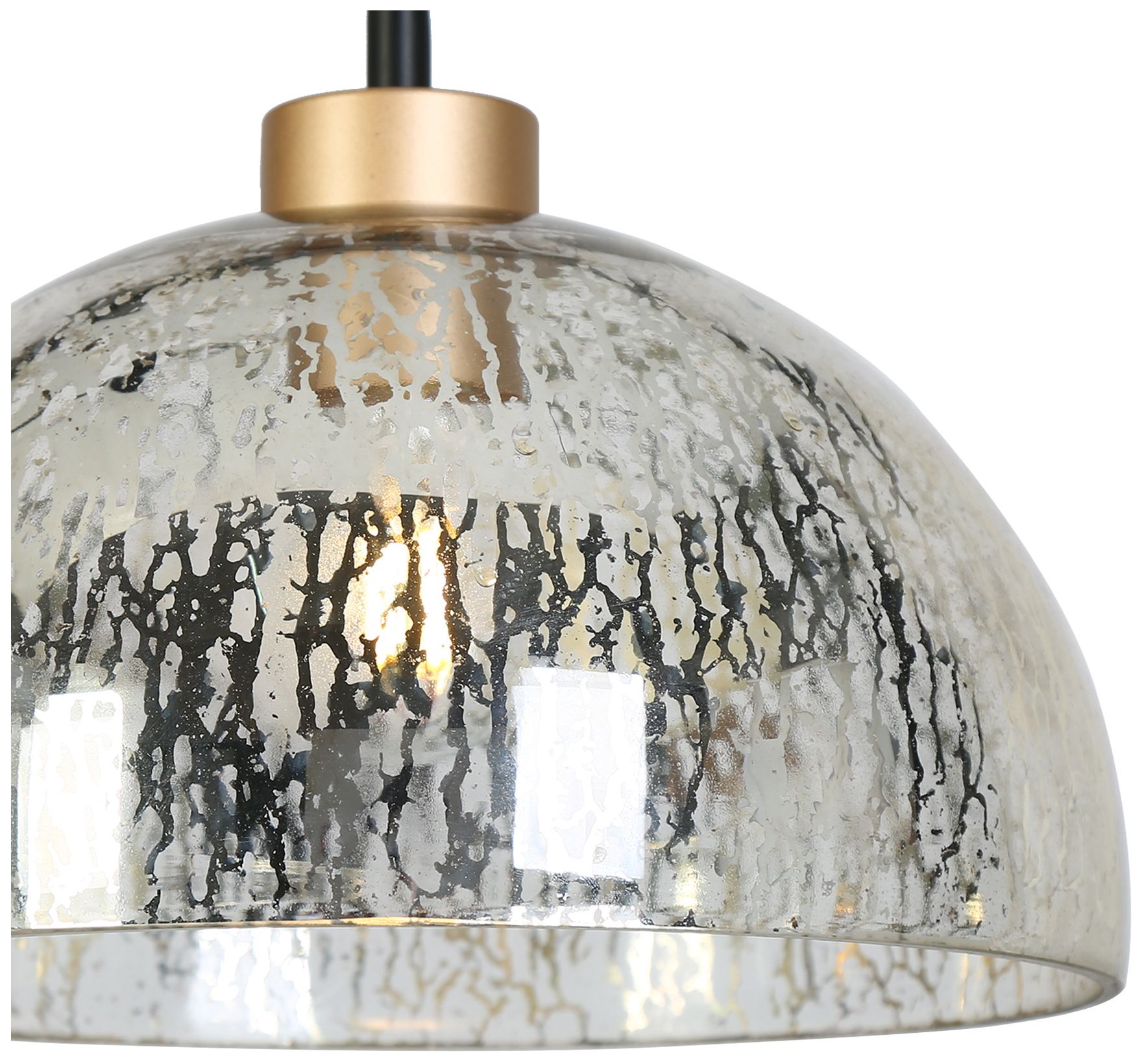 Image 3 3-Lights 44.9"W Linear Matt Black and Metallic Gold Chandeliers more views