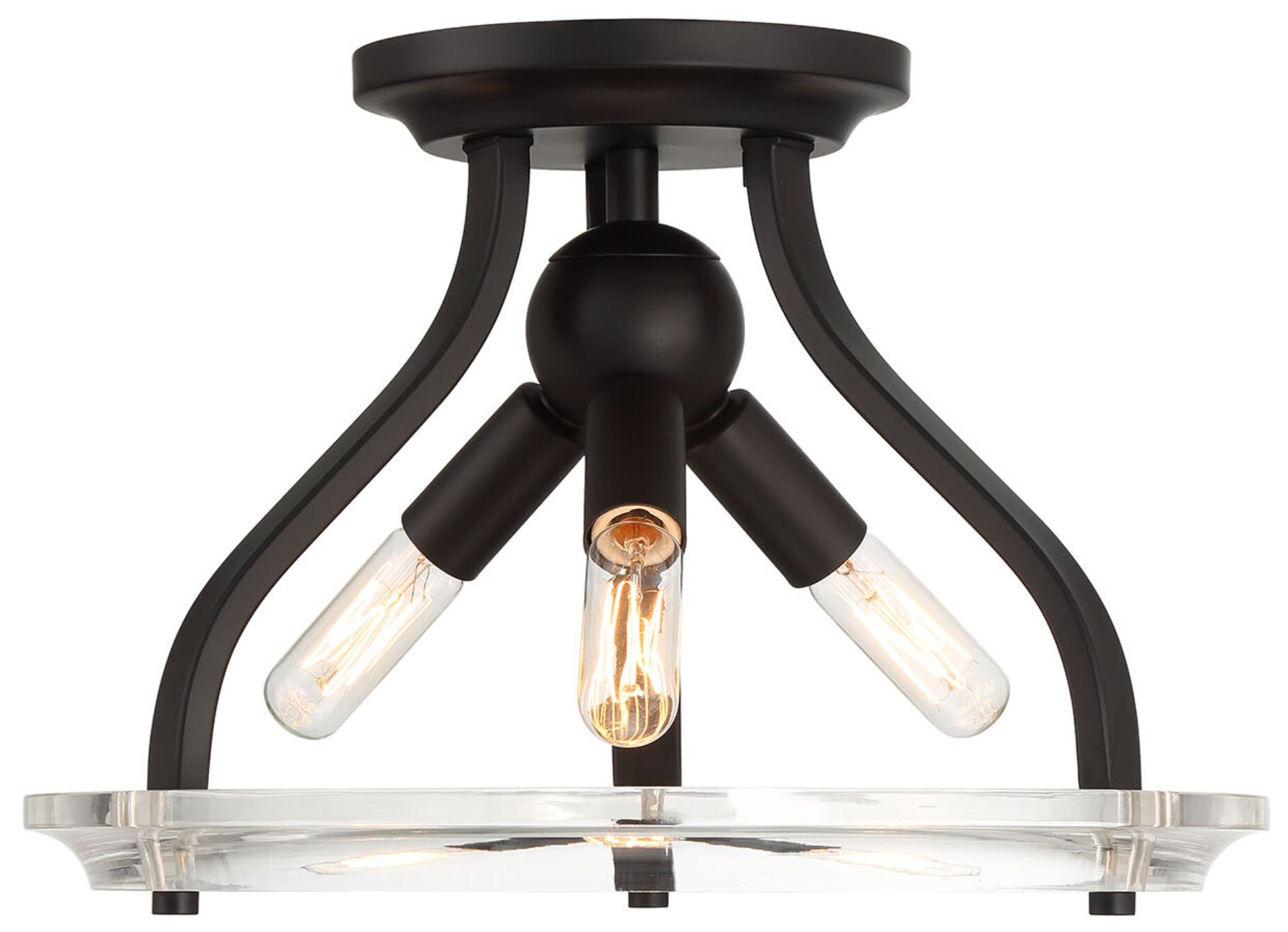 Image 3 3 LT Ceiling Light in Matte Black more views